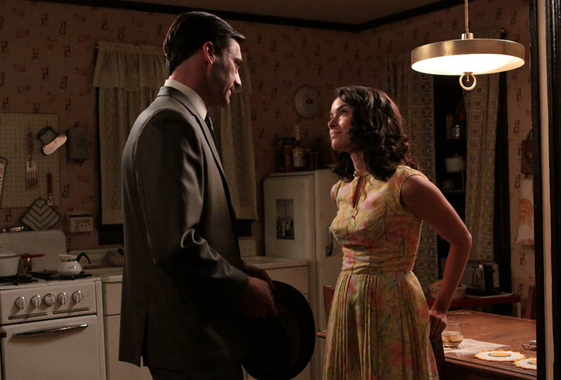 Jon Hamm and Abigail Spencer in Season 3, episode 9 of "Mad Men." Photo by Carin Baer/AMC