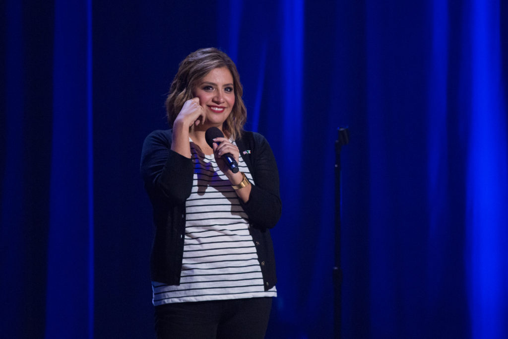 Cristela appears in a scene from her comedy special. (Photo Credit: Netflix)