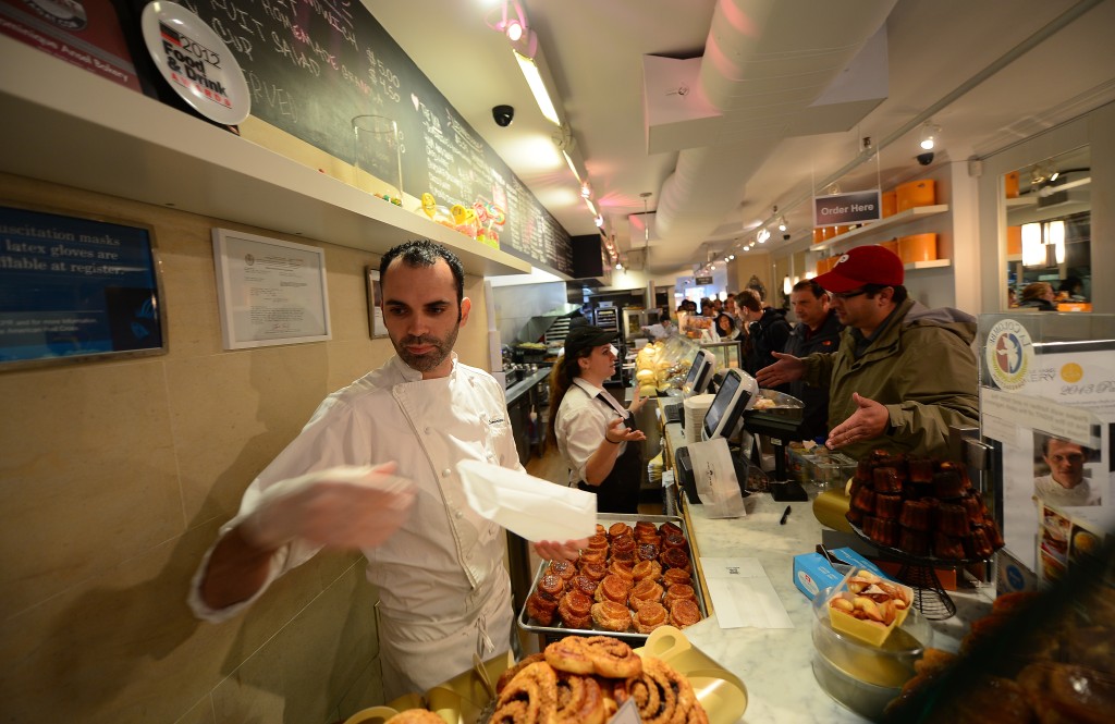  Customers line up for hours before Ansel's shop opens in the morning to have a chance to buy two cronuts per person out of the 200 cronuts Ansel produces daily. Credit  EMMANUEL DUNAND/AFP/Getty Images