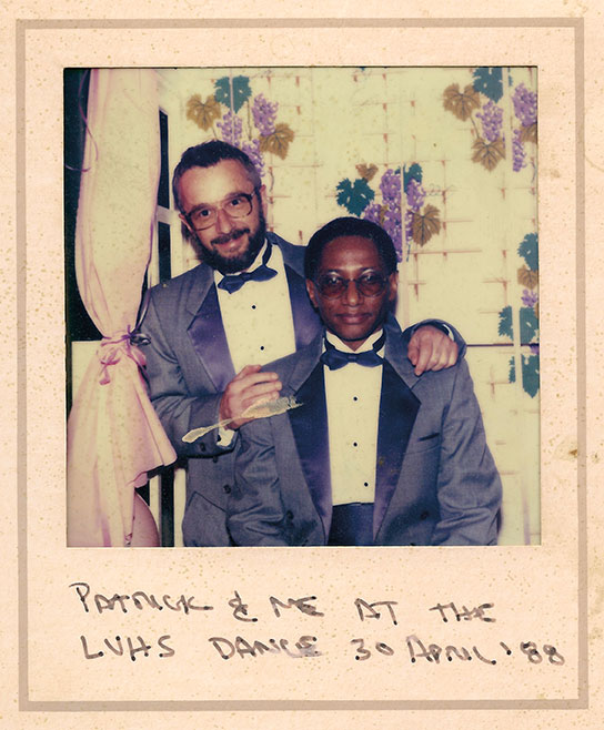 Patrick and his husband, JB. 1988.