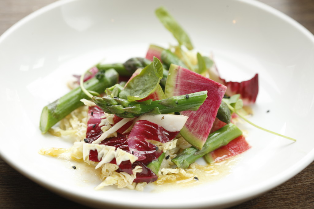 Cabbage, treviso, asparagus and sesame salad at Bar Bolinas.