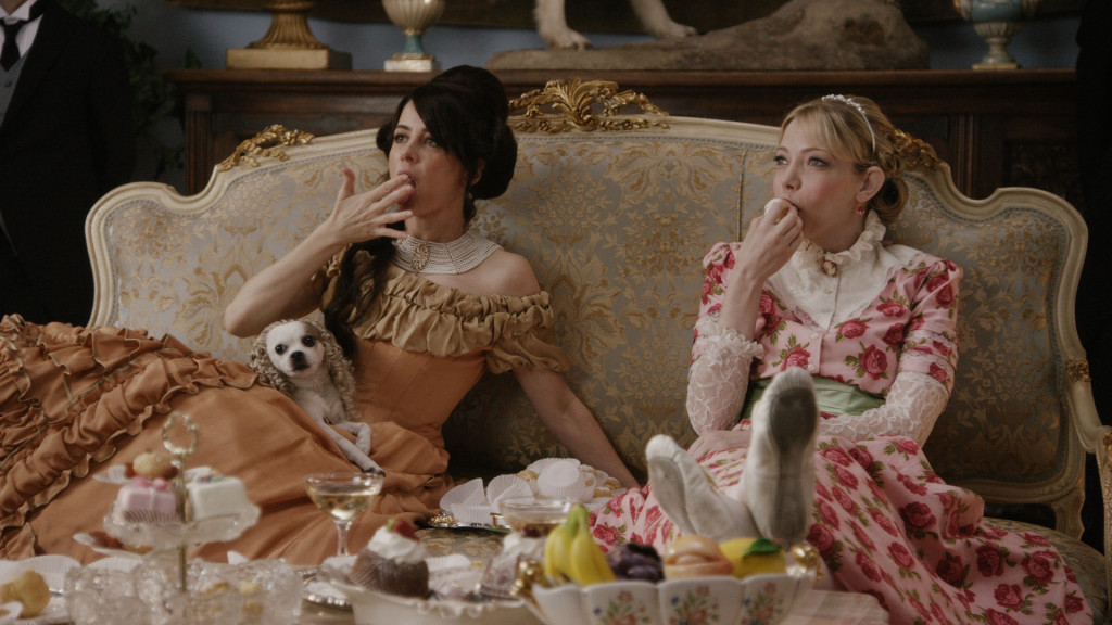 Natasha Leggero and Riki Lindhome in a scene from "Another Period." Photo Credit: Comedy Central