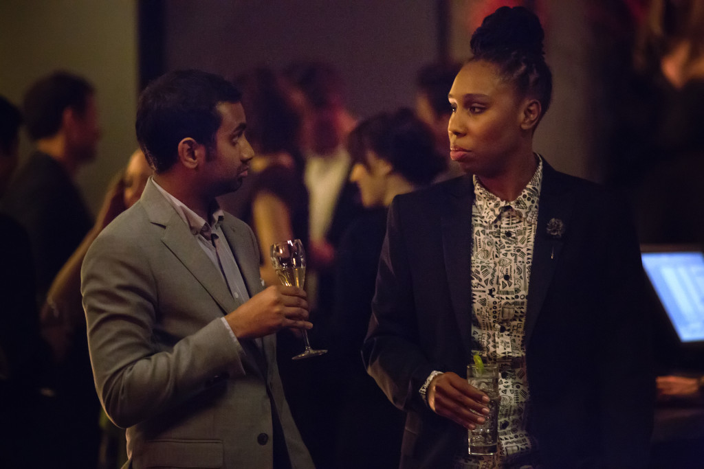 Aziz Ansari and Lena Waithe appear in a scene from "Master of None" (K.C. Bailey/Netflix)