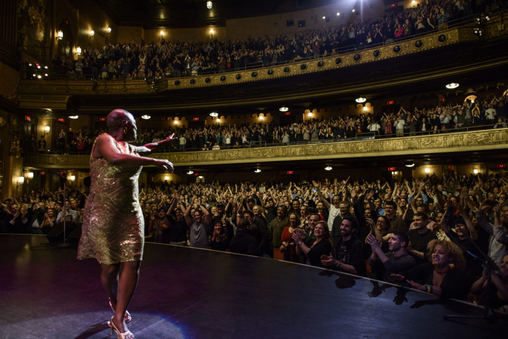 New York, NY - February 2, 2014 - Sharon Jones performs at the Beacon Theater following cancer treatment. CREDIT: Jacob Blickenstaff