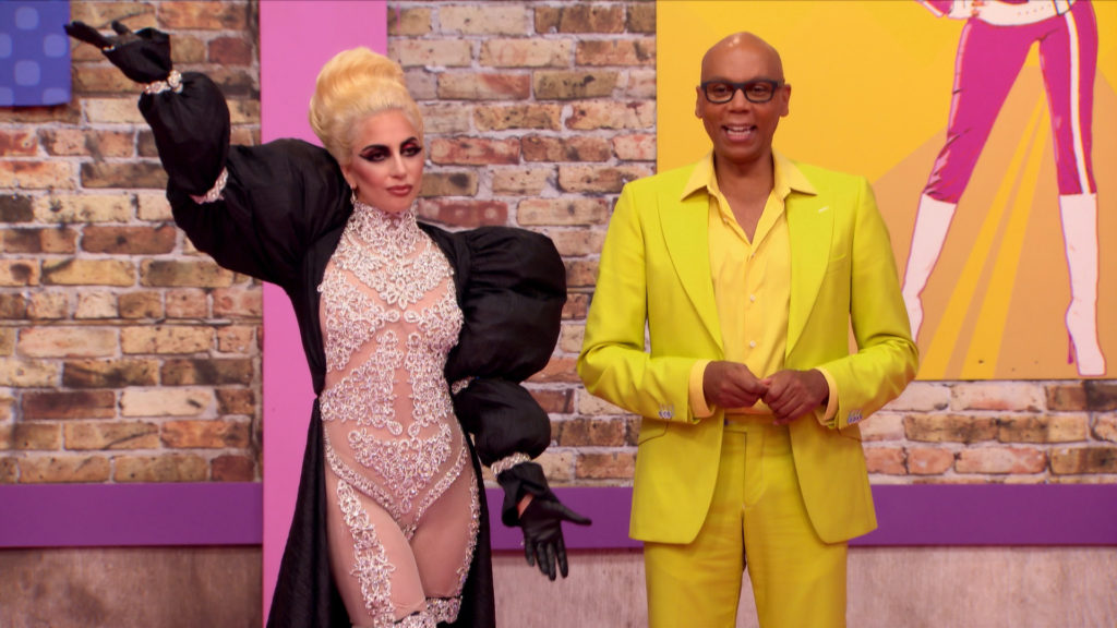RuPaul and Lady Gaga in the season 9 premiere episode of "RuPaul's Drag Race." (Photo Credit: VH1)