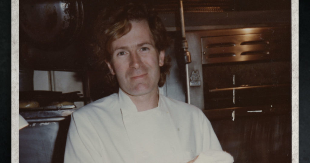 Jeremiah Tower in the Chez Panisse kitchen circa 1974. (Photo Credit: Paul Davidson)
